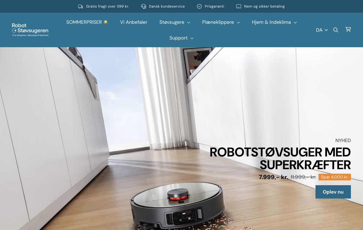 Robotstøvsugeren storefront